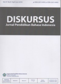 Diskursus jurnal pendidikan bahasa Indonesia Vol.3 No.1 April 2020