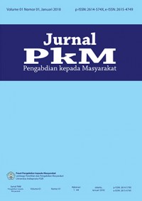 Jurnal PKM : Pengabdian Kepada Masyarakat Vol.2 No.1 Januari-April 2019