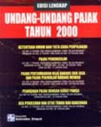 Undang-undang pajak tahun 2000 Edisi lengkap