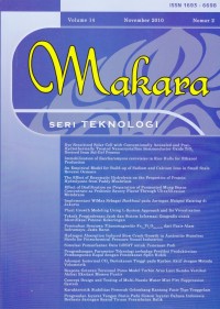 Makara seri Yeknologi. Vol. 14 Nov, 2010 No. 2
